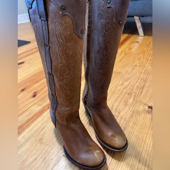 Corral Vintage Embroidery Leather Round Toe Western Boots C1971 SZ 6 M (66507) - Picture 9 of 16